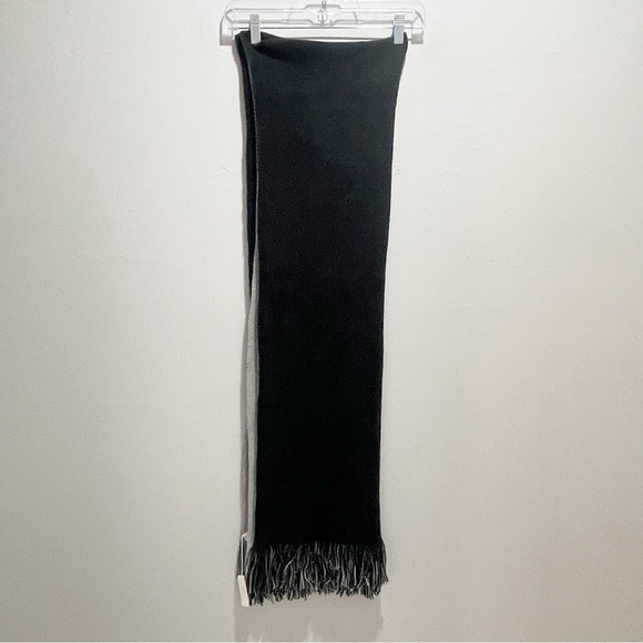 PRETTY PERSUATIONS Women’s Reversible Black Gray Long Fringe Scarf 88” X 24” - Picture 2 of 7